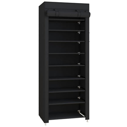 UDEAR 10 Tier Shoe Rack 9 Grids with Dustproof Cover Shoe Shelf Storage Organizer